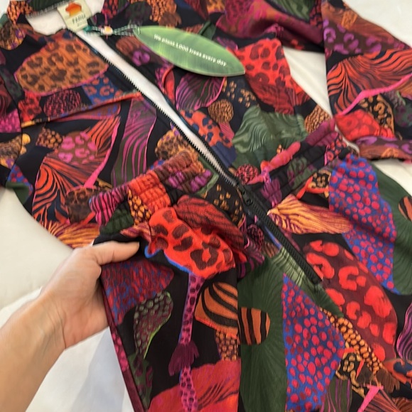 NWT FARM Rio Leopard Mushroom French Terry Jumpsuit size XS - Picture 8 of 9